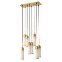 Tubular Alabaster Chandelier Eos