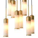 Tubular Alabaster Chandelier Eos