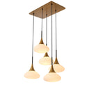 White Glass Cluster Chandelier Duco