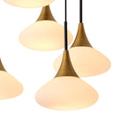 White Glass Cluster Chandelier Duco