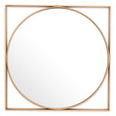 Square Framed Round Mirror Montauk