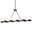 Bronze Clear Glass Chandelier Donovan