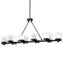 Bronze Clear Glass Chandelier Donovan