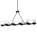 Bronze Clear Glass Chandelier Donovan