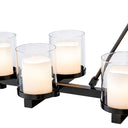Bronze Clear Glass Chandelier Donovan