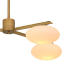 Elliptical White Glass Chandelier Evergreen