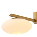 Elliptical White Glass Chandelier Evergreen