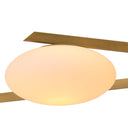 Elliptical White Glass Chandelier Evergreen