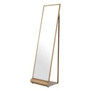 Rectangular Brass Floor Mirror Panorama