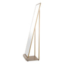 Rectangular Brass Floor Mirror Panorama