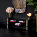 Glass 3-Shelf Console Table Lunden