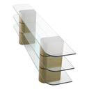 Glass 3-Shelf Console Table Lunden