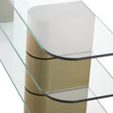 Glass 3-Shelf Console Table Lunden