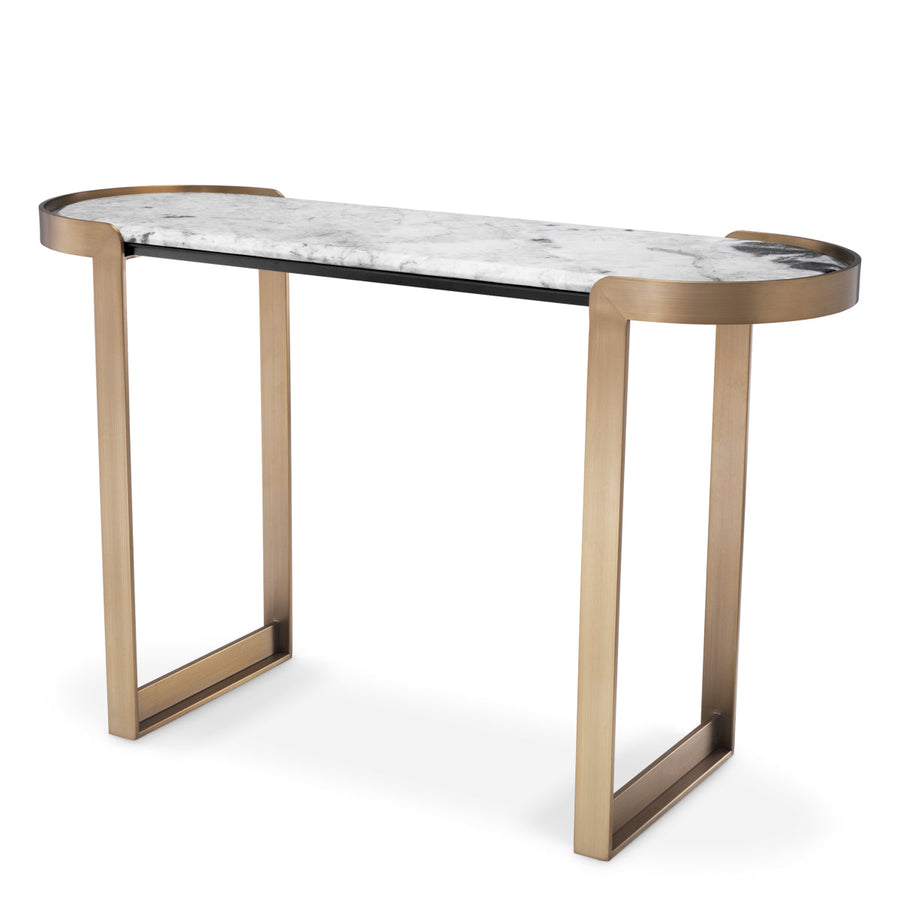 Marble Brass Console Table Fabio
