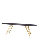 Black Oak Top Dining Table Levante