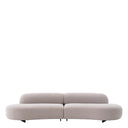 Light Gray Curved Outdoor Sofa Bjorn