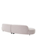 Light Gray Curved Outdoor Sofa Bjorn