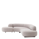 Light Gray Curved Outdoor Sofa Bjorn