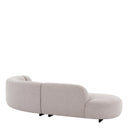 Light Gray Curved Outdoor Sofa Bjorn