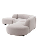 Light Gray Curved Outdoor Sofa Bjorn