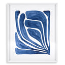 Art Prints Set (2) Blue Stylized Leaf