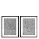 Monochrome Lines Art Prints (2) Cedar Grooves