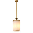 Brass Glass Pendant Fayence