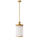 Brass Glass Pendant Fayence