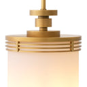 Brass Glass Pendant Fayence