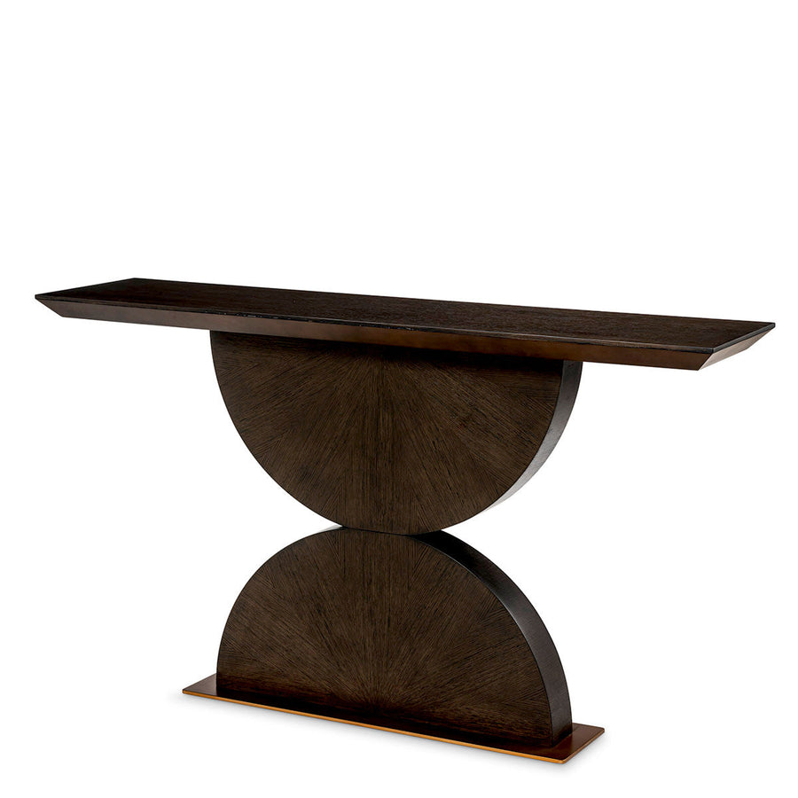 Brown Oak Console Table Spring
