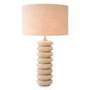 Sculptural Travertine Table Lamp Baron