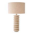 Sculptural Travertine Table Lamp Baron
