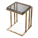 Brass Square Side Table Crescent