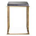 Brass Square Side Table Crescent