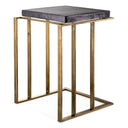 Brass Square Side Table Crescent