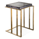 Brass Square Side Table Crescent