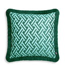 Green Fringed Cushion S Doris