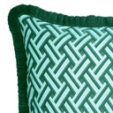 Green Fringed Cushion S Doris