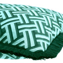 Green Fringed Cushion S Doris