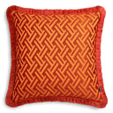 Orange Fringed Cushion Doris