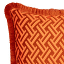 Orange Fringed Cushion Doris