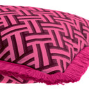 Dark Pink Fringed Cushion Doris