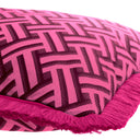 Dark Pink Fringed Cushion Doris
