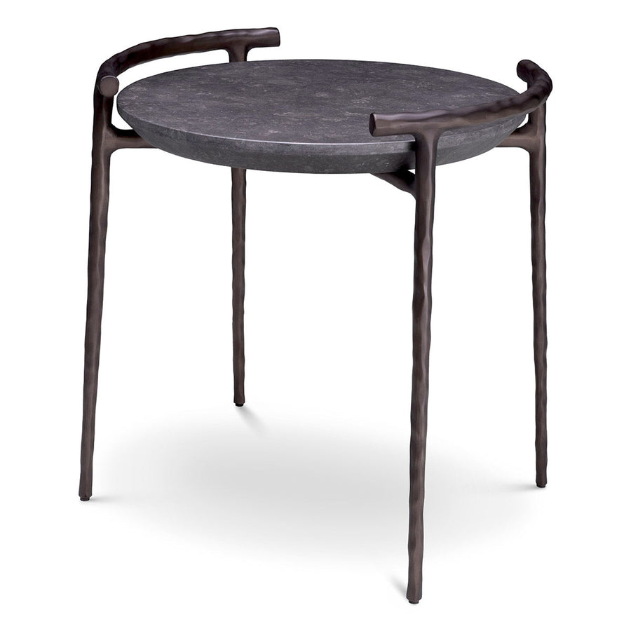 Gray Marble Side Table Arca
