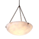 Round Alabaster Hanging Lamp Novara