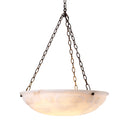 Round Alabaster Hanging Lamp Novara