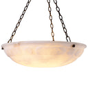 Round Alabaster Hanging Lamp Novara
