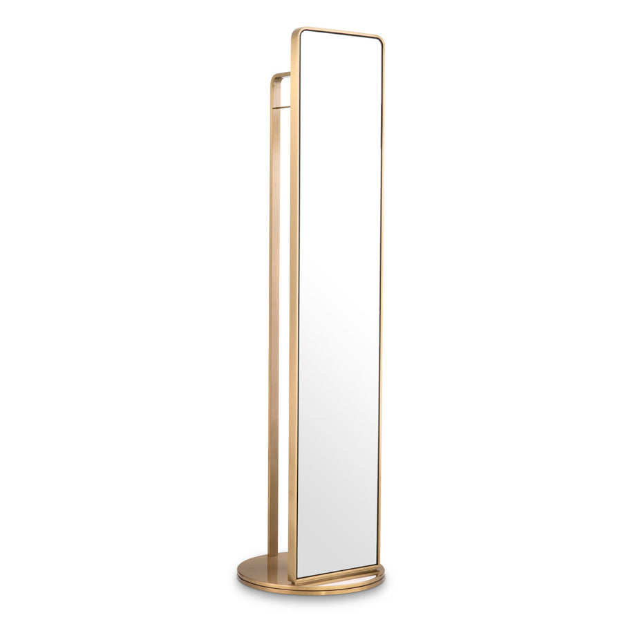 Rotating Floor Mirror with Coatrack Novo