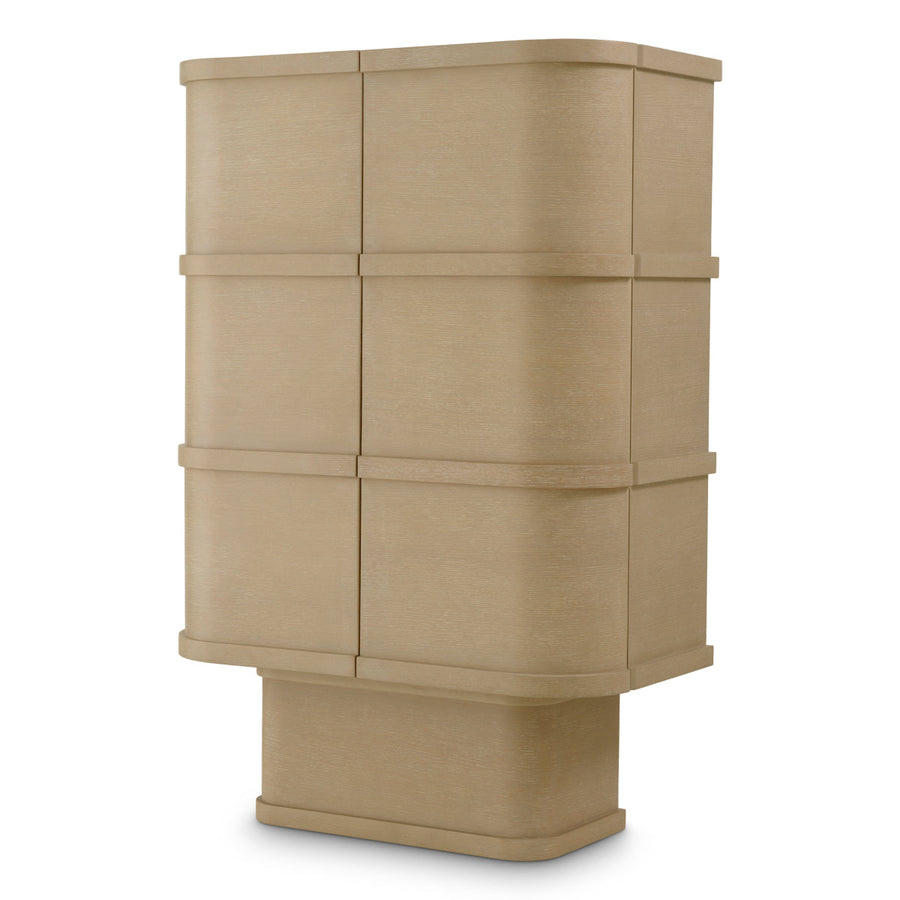 Oak Mirrored Bar Cabinet Cabana