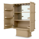Oak Mirrored Bar Cabinet Cabana
